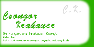 csongor krakauer business card